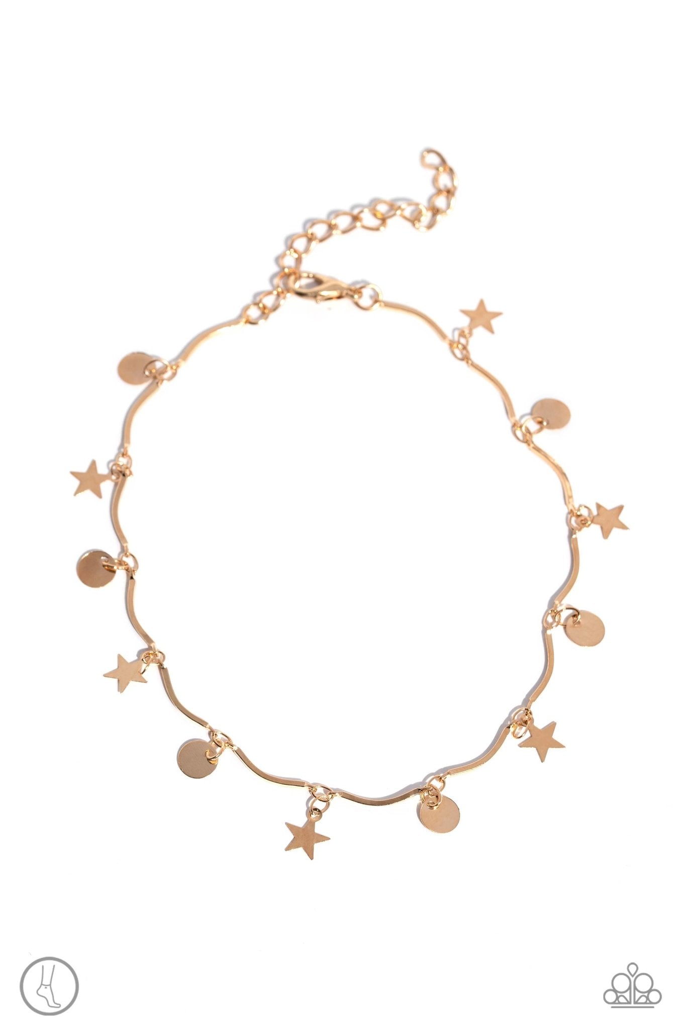 BEACH You To It Gold Anklet - Jewelry by Bretta - Jewelry by Bretta