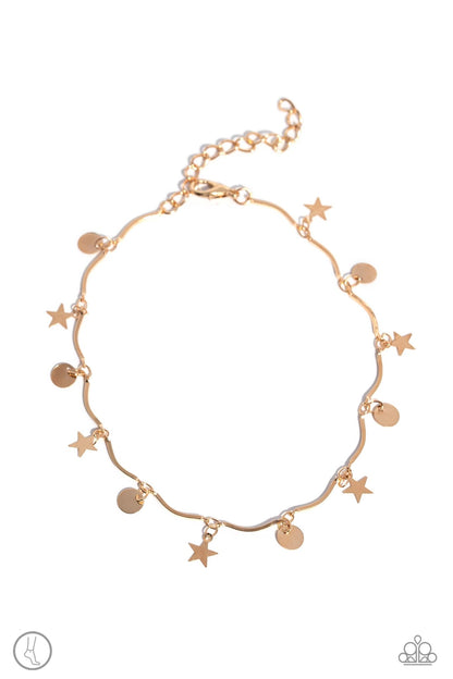 BEACH You To It Gold Anklet - Jewelry by Bretta - Jewelry by Bretta