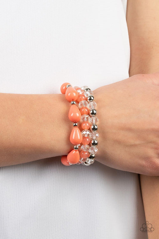 Beachside Brunch Orange Bracelets - Jewelry by Bretta - Jewelry by Bretta