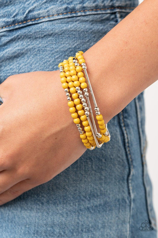 BEAD Between The Lines Yellow Bracelets - Jewelry By Bretta - Jewelry by Bretta