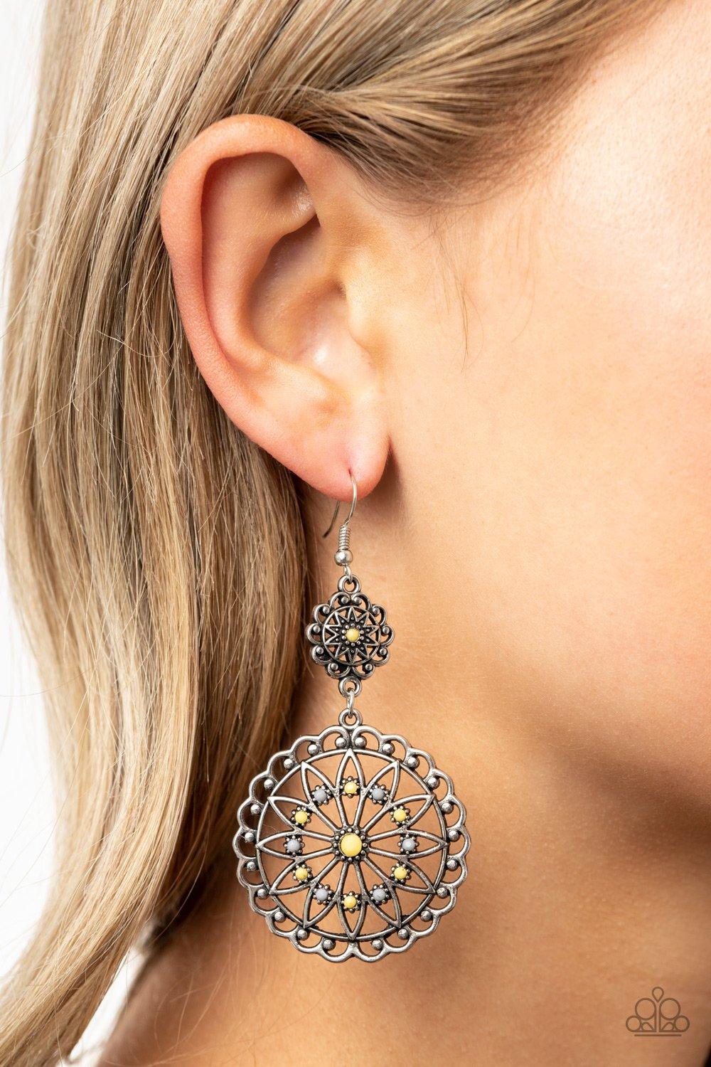 Beaded Brilliance Yellow Earrings - Jewelry By Bretta - Jewelry by Bretta