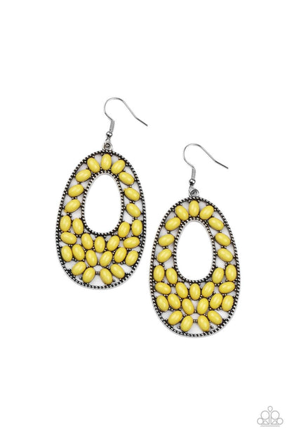 Beaded Shores Yellow Earrings - Jewelry by Bretta - Jewelry by Bretta