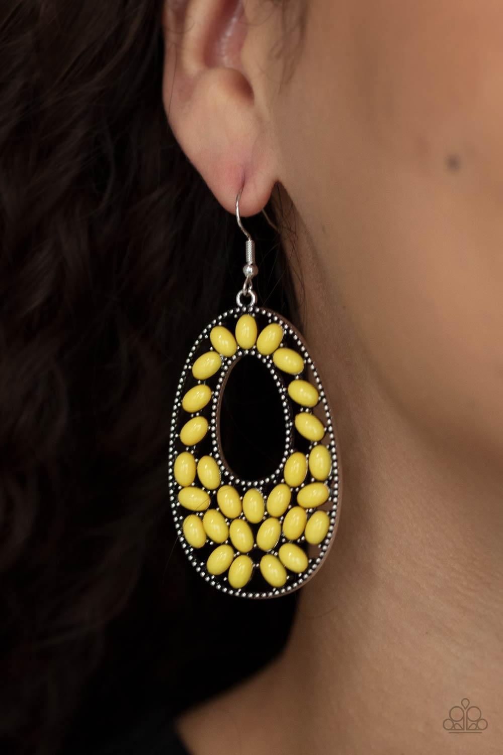 Beaded Shores Yellow Earrings - Jewelry by Bretta - Jewelry by Bretta