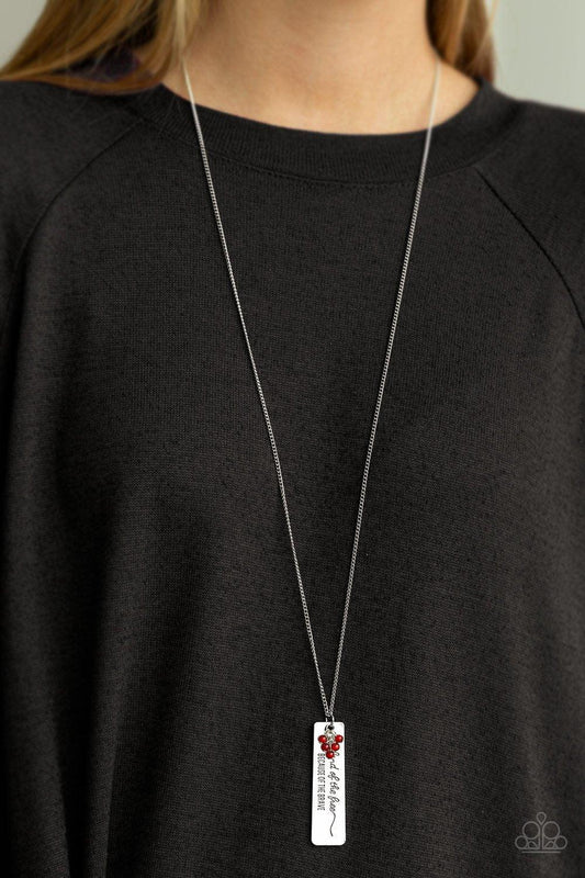 Because Of The Brave Red Necklace- Jewelry by Bretta - Jewelry by Bretta