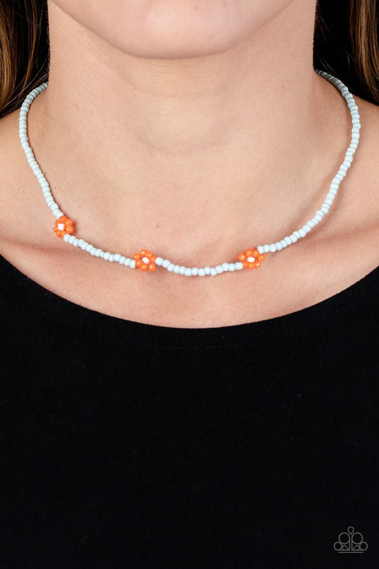 Bewitching Beading Orange Necklace - Jewelry by Bretta - Jewelry by Bretta