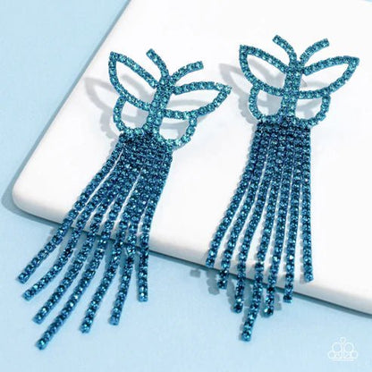 Billowing Butterflies Blue Post Earrings - Jewelry by Bretta - Jewelry by Bretta