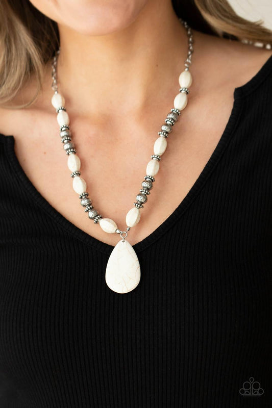 Blazing Saddles White Necklace - Jewelry by Bretta - Jewelry by Bretta