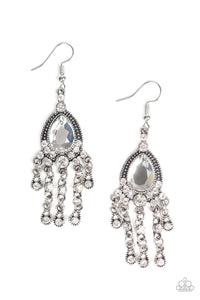 Bling Bliss White Earrings - Jewelry by Bretta - Jewelry by Bretta