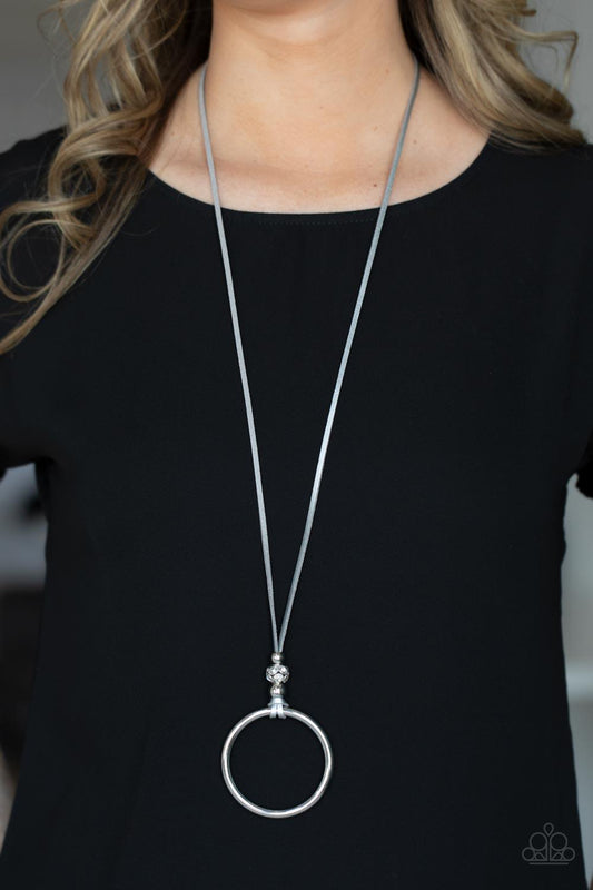 BLING Into Focus Silver Necklace - Jewelry by Bretta - Jewelry by Bretta