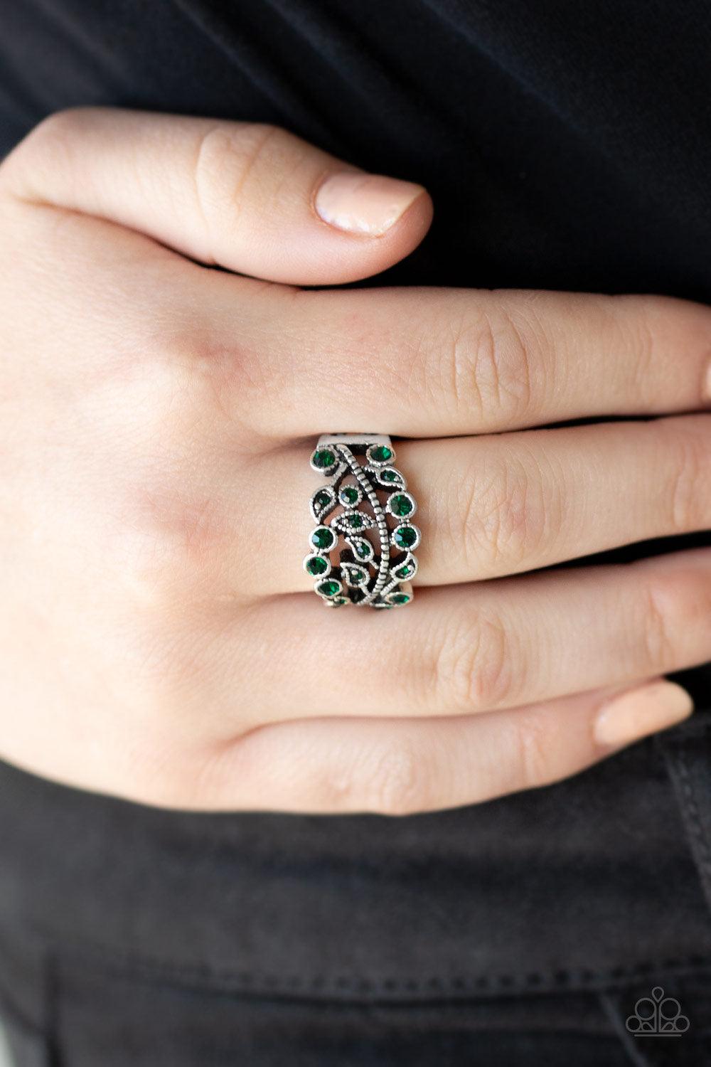 Bling Swing Green Ring - Jewelry by Bretta - Jewelry by Bretta