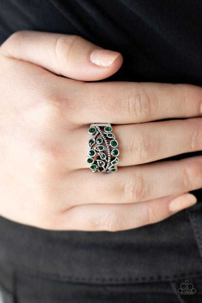 Bling Swing Green Ring - Jewelry by Bretta - Jewelry by Bretta