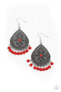 Blossoming Teardrops - Red Earrings - Jewelry by Bretta - Jewelry by Bretta