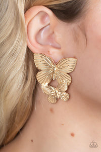 Blushing Butterflies Gold Earrings - Jewelry by Bretta - Jewelry by Bretta