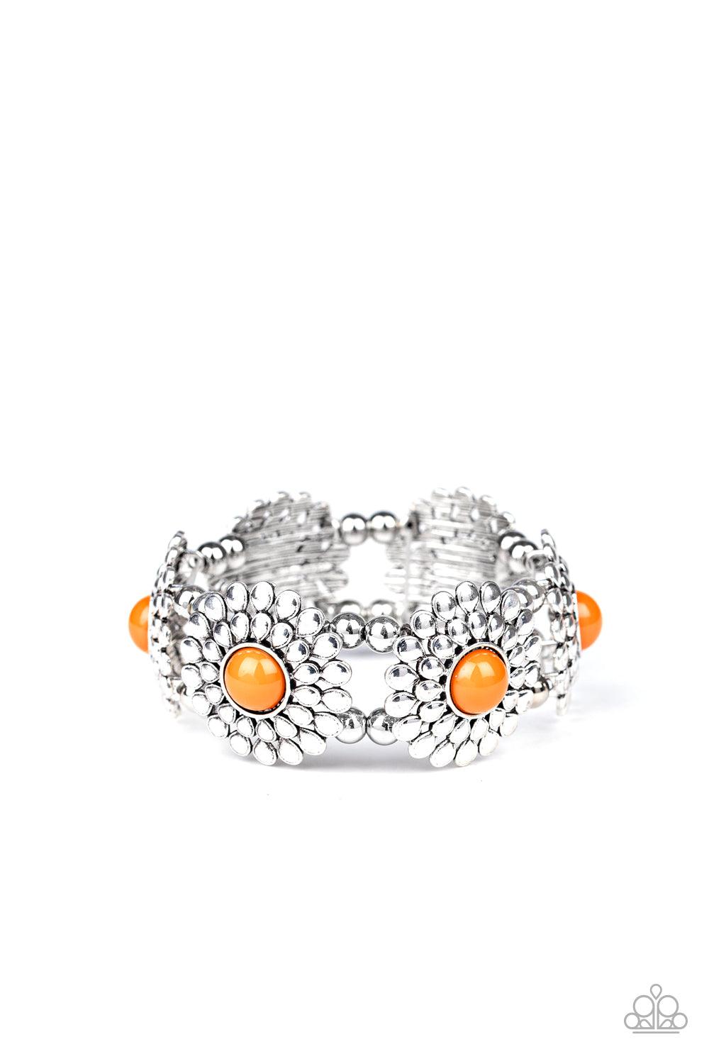 Bountiful Blossoms - Orange Bracelet - Jewelry By Bretta - Jewelry by Bretta