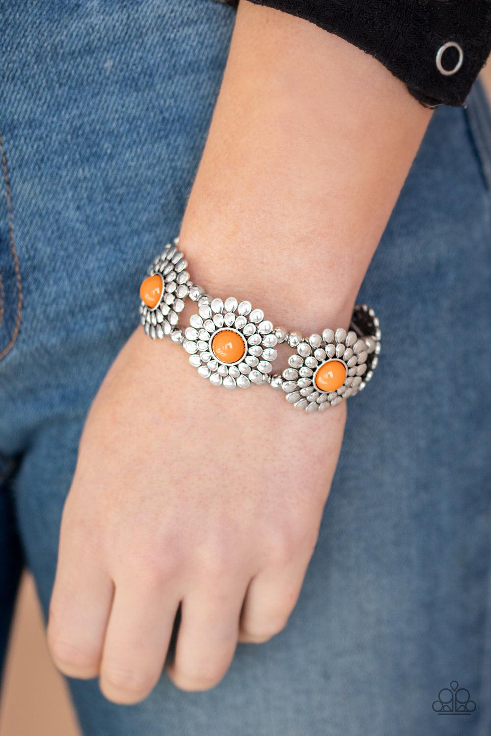 Bountiful Blossoms - Orange Bracelet - Jewelry By Bretta - Jewelry by Bretta
