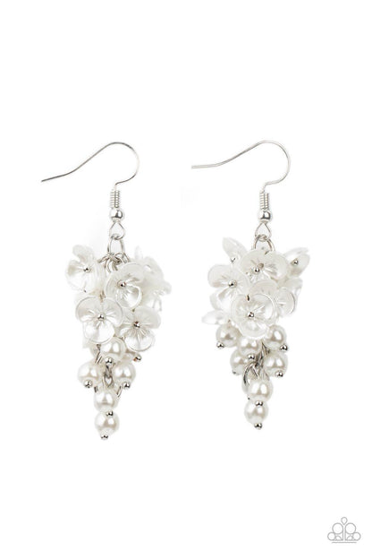 Bountiful Bouquets White Earrings - Jewelry by Bretta - Jewelry by Bretta