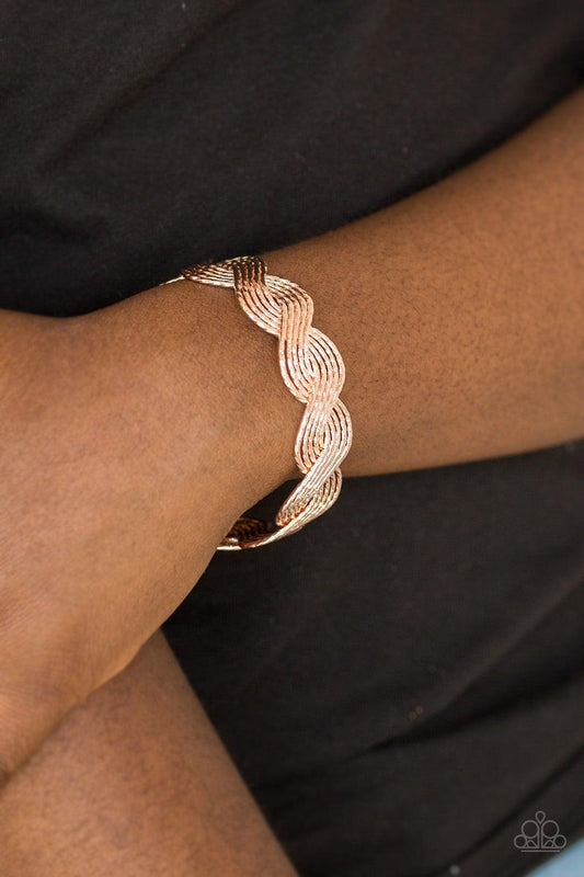 Braided Brilliance Rose Gold Bracelet - Jewelry By Bretta - Jewelry by Bretta