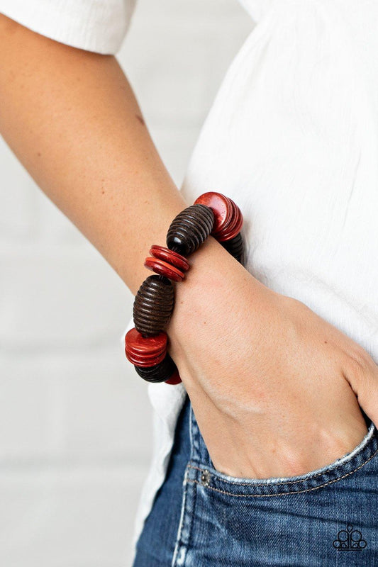 Caribbean Castaway Red Bracelet - Jewelry by Bretta - Jewelry by Bretta