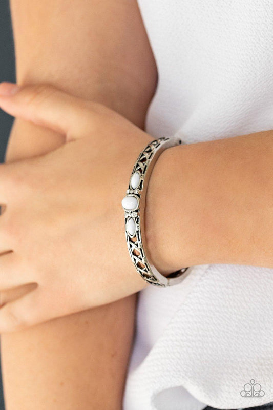 Caught In The Cross HEIRS - White Bracelet - Jewelry By Bretta - Jewelry by Bretta