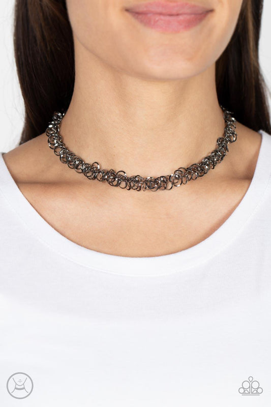 Cause a Commotion Black Necklace - Jewelry by Bretta - Jewelry by Bretta