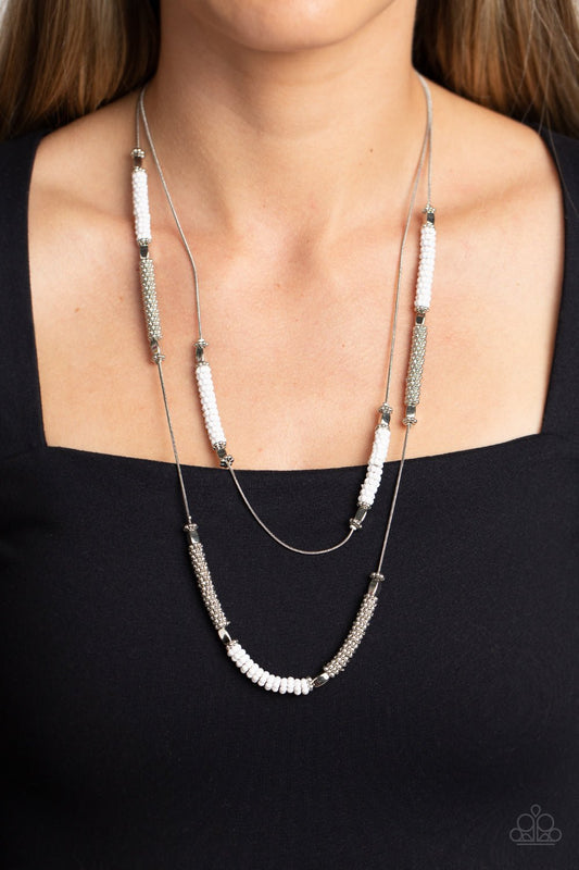 Caviar Chic White Necklace - Jewelry by Bretta - Jewelry by Bretta