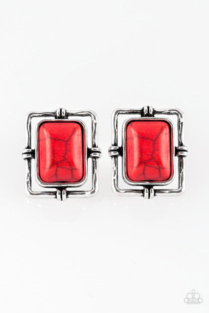 Center STAGECOACH Red Earrings - Jewelry By Bretta - Jewelry by Bretta