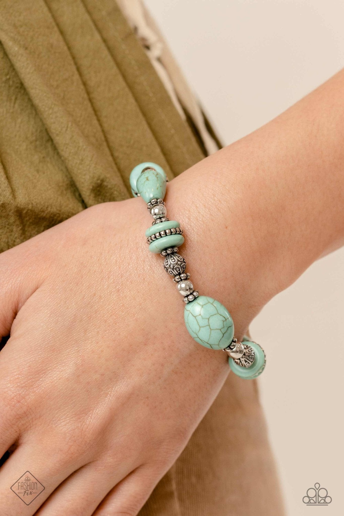 Molten Mogul Green Bracelet - Jewelry by Bretta