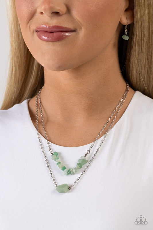 Chiseled Caliber Green Necklace - Jewelry by Bretta - Jewelry by Bretta