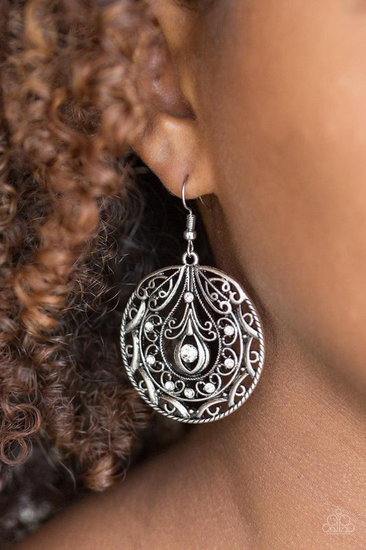 Choose To Sparkle White Earrings - Jewelry by Bretta - Jewelry by Bretta