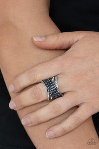 Classic Crossover - Blue Ring - Jewelry By Bretta - Jewelry by Bretta