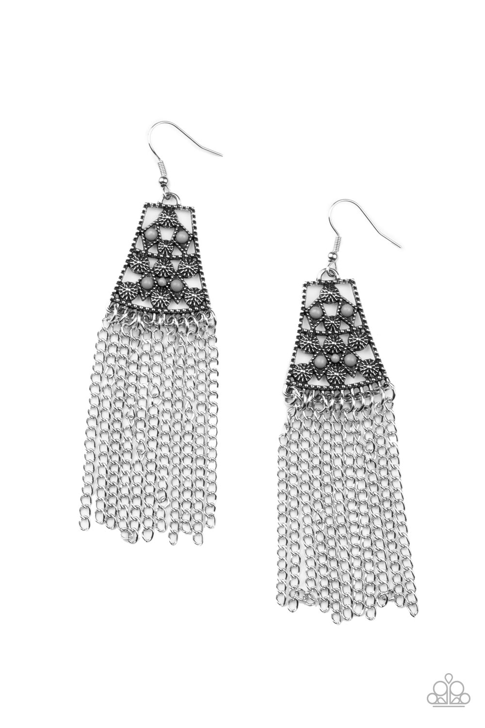 Cleopatra Gemstone Fringe Earring Kit - Silver and Azurite – Goody Beads