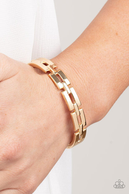 Closed Circuit Strategy Gold Bracelet - Jewelry by Bretta - Jewelry by Bretta