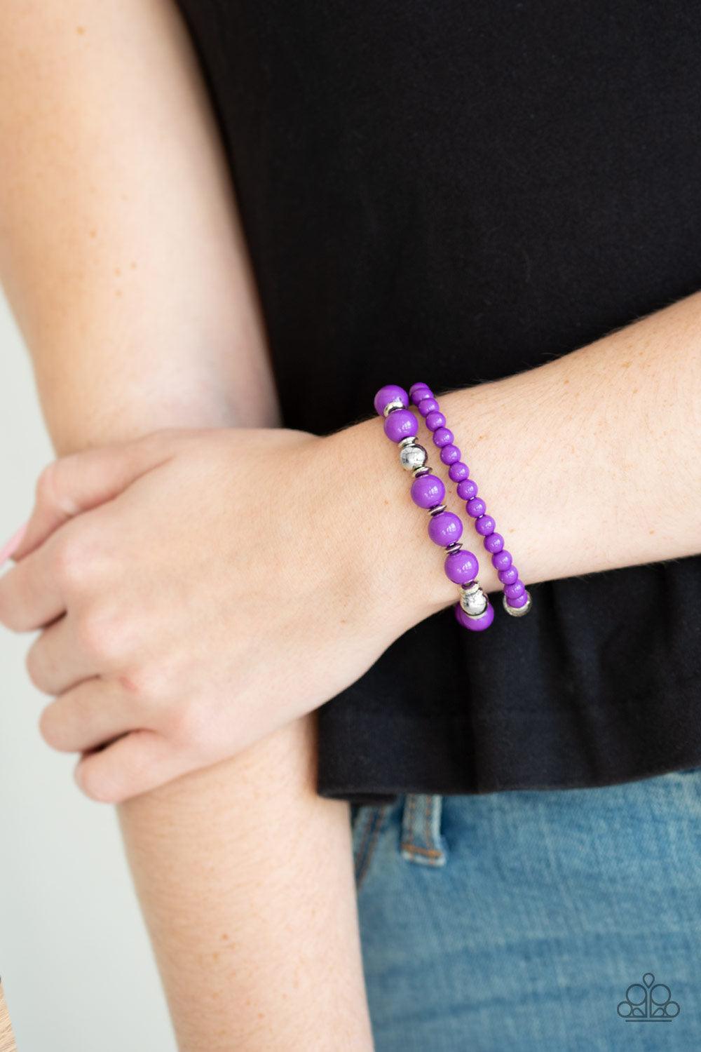 Colorful Collisions - Purple Bracelets - Jewelry By Bretta - Jewelry by Bretta