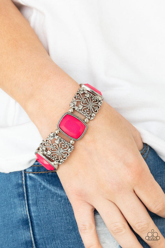Colorful Coronation Pink Bracelet - Jewelry by Bretta - Jewelry by Bretta