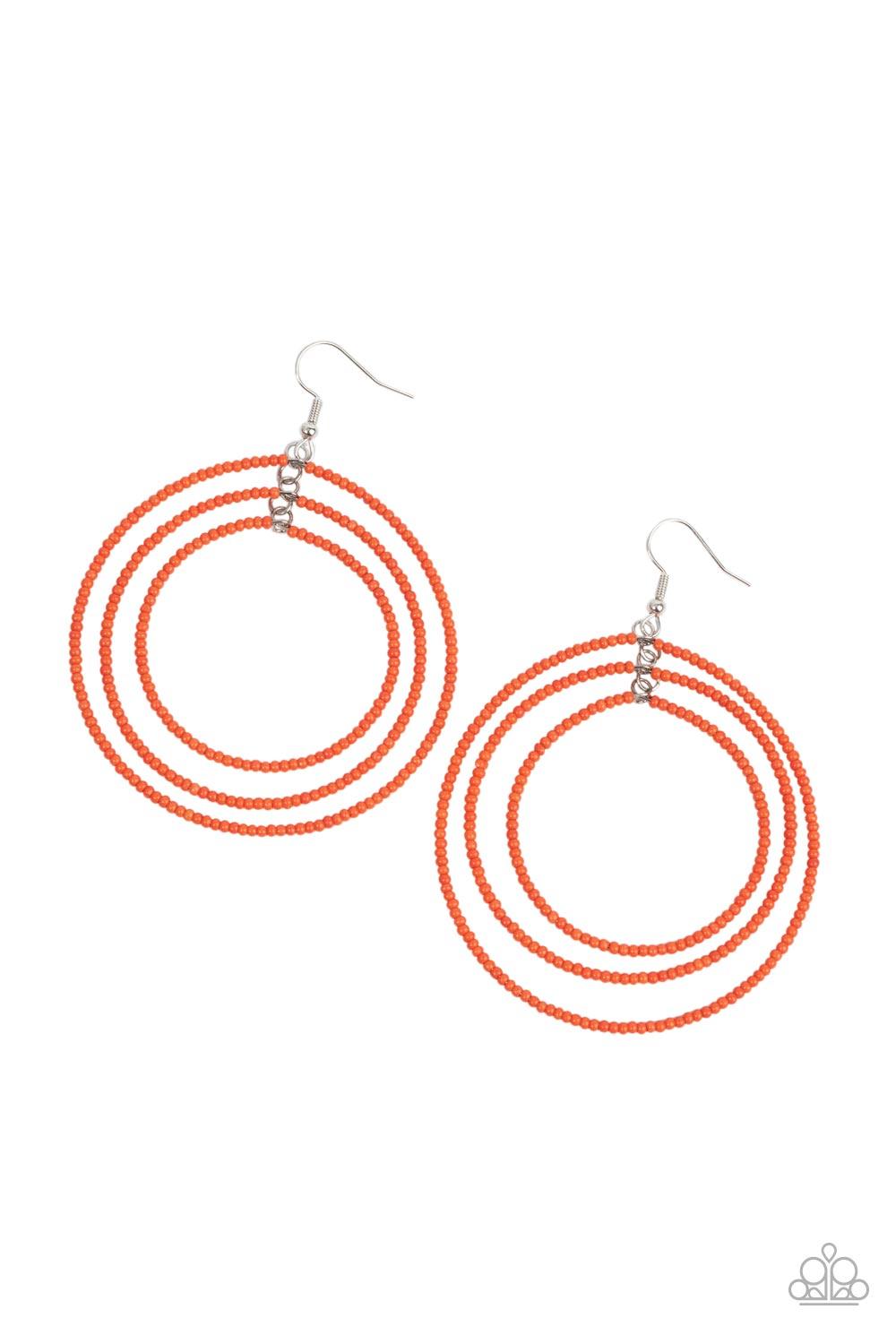 Colorfully Circulating Orange Earrings - Jewelry by Bretta - Jewelry by Bretta