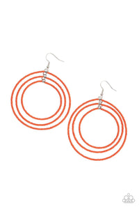 Colorfully Circulating Orange Earrings - Jewelry by Bretta - Jewelry by Bretta