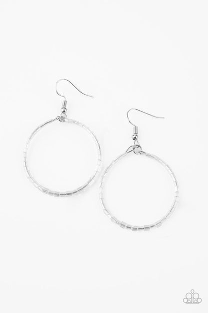 Colorfully Curvy White Earrings - Jewelry by Bretta - Jewelry by Bretta