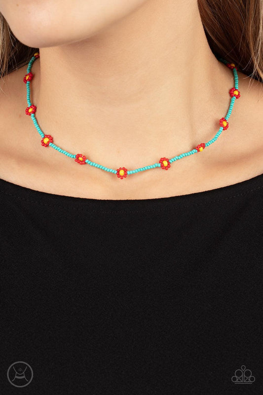 Colorfully Flower Child Blue Necklace - Jewelry by Bretta - Jewelry by Bretta