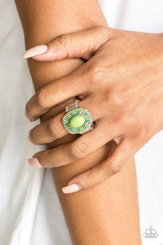 Colorfully Rustic Green Ring - Jewelry By Bretta - Jewelry by Bretta