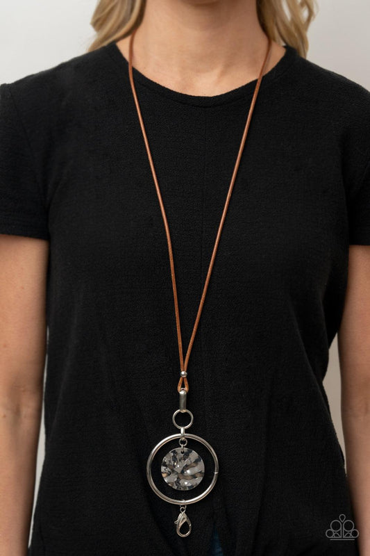 CORD-inated Effort Brown Necklace - Jewelry by Bretta - Jewelry by Bretta