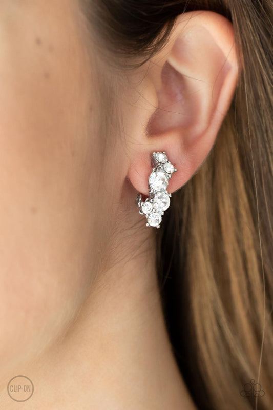 Cosmic Celebration White Clip On Earrings - Jewelry by Bretta - Jewelry by Bretta
