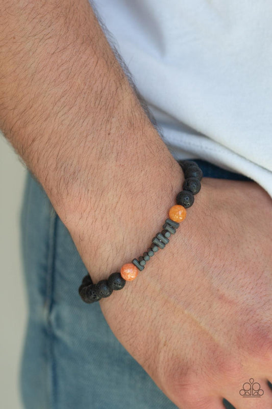 Courage Orange Lava Bracelet - Jewelry by Bretta - Jewelry by Bretta