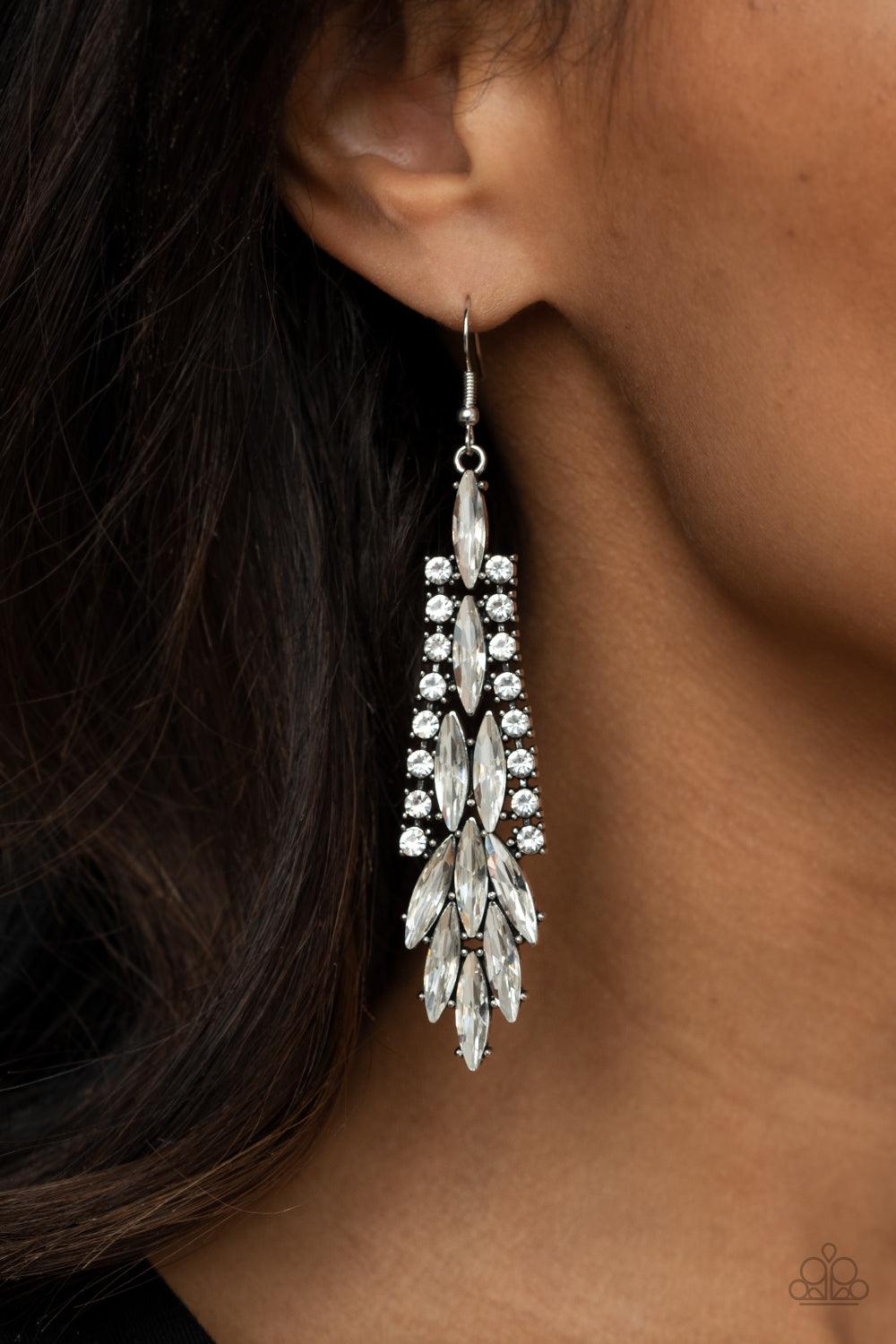 Crown Heiress White Earrings - Jewelry by Bretta - Jewelry by Bretta