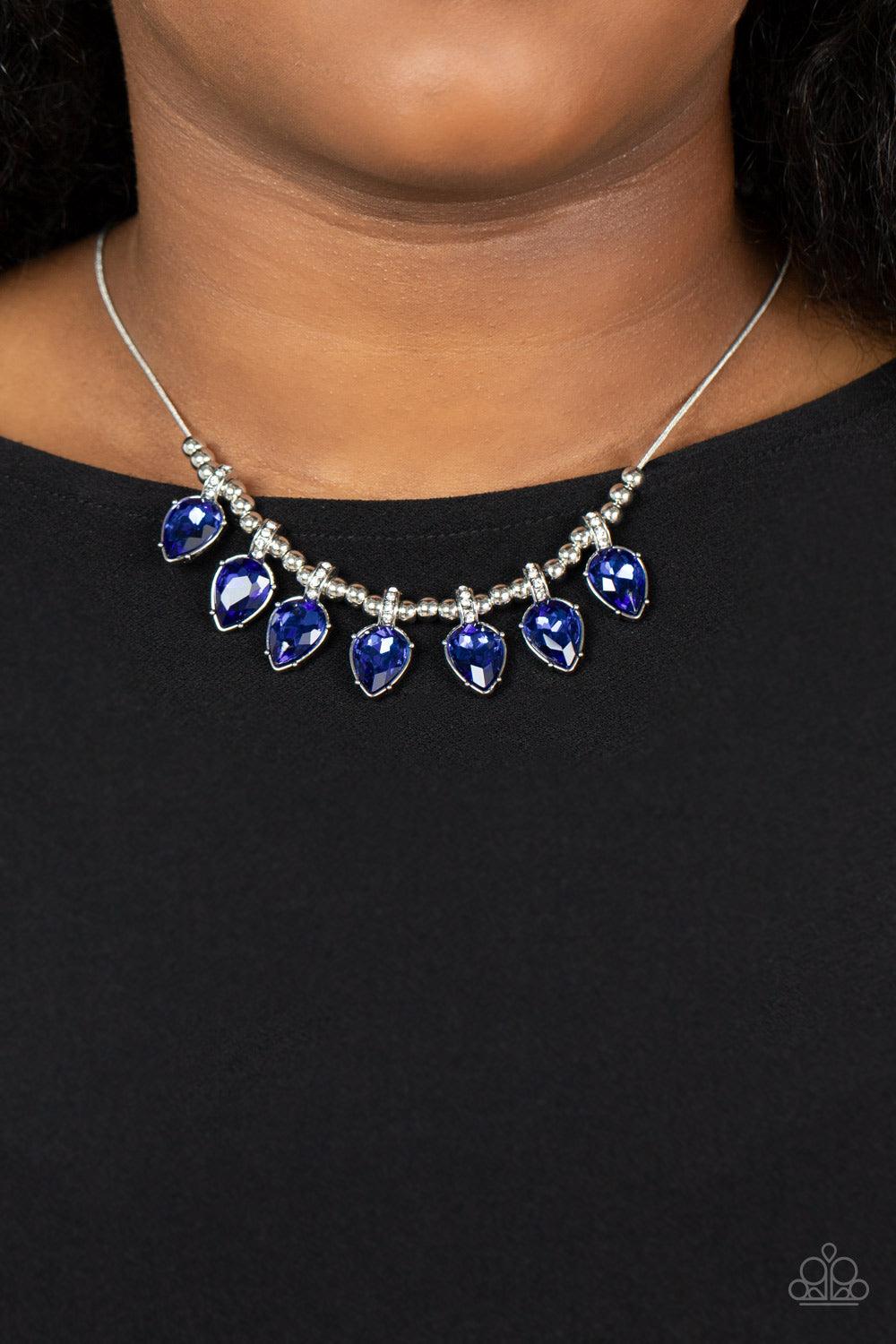Crown Jewel Couture Blue Necklace - Jewelry by Bretta - Jewelry by Bretta