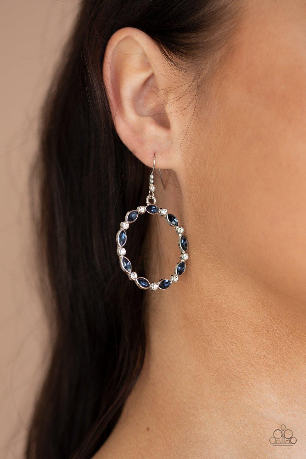 Crystal Circlets Blue Earrings - Jewelry by Bretta - Jewelry by Bretta