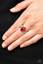 Crystals and Cats Eye Red Ring - Jewelry by Bretta - Jewelry by Bretta