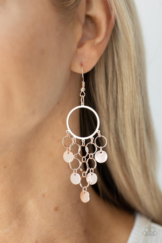 Cyber Chime Rose Gold Earrings - Jewelry by Bretta - Jewelry by Bretta