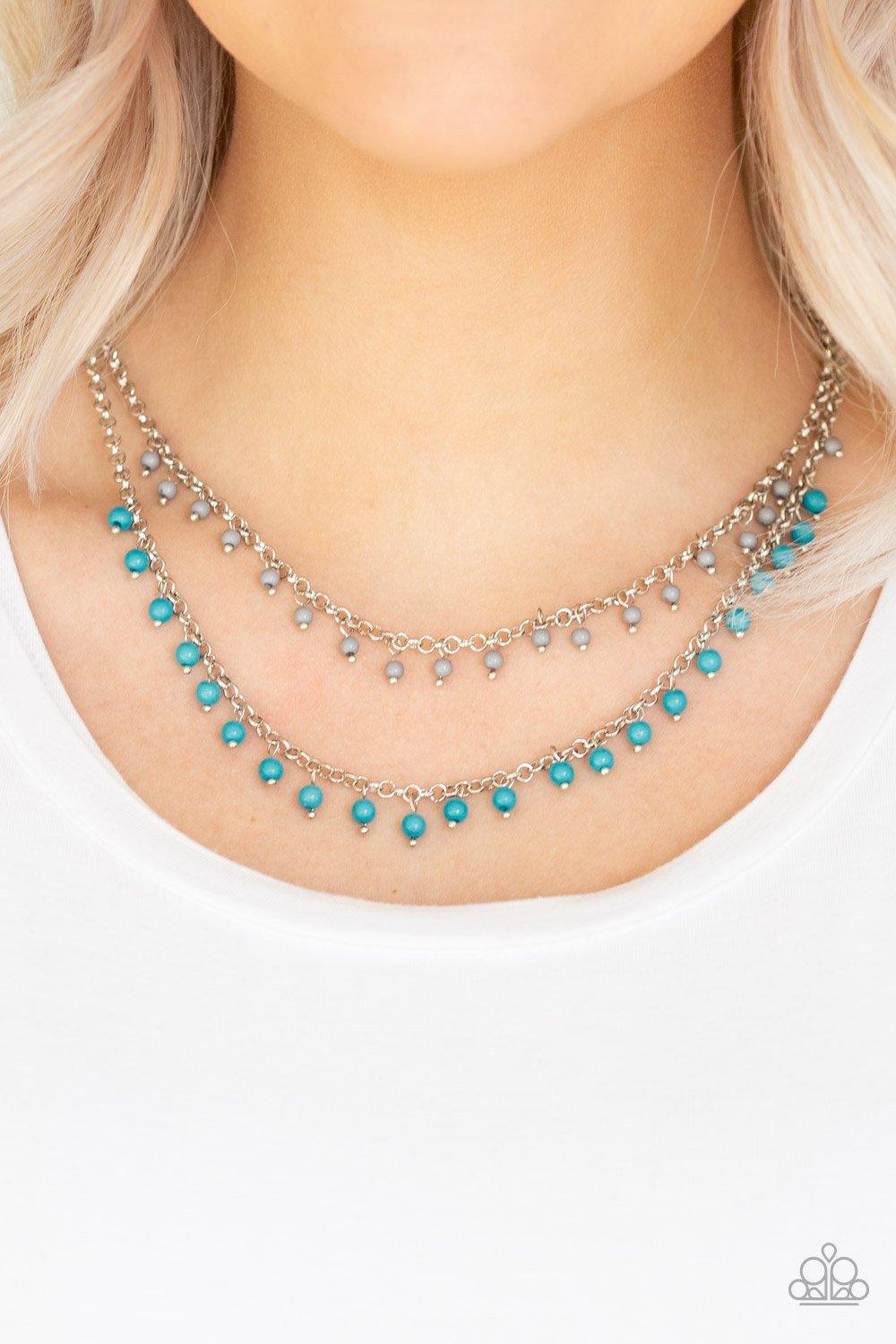 Dainty Distraction Blue Necklace - Jewelry by Bretta - Jewelry by Bretta