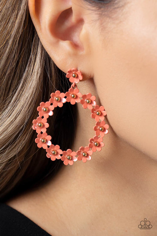 Daisy Meadows Orange Earrings - Jewelry by Bretta - Jewelry by Bretta