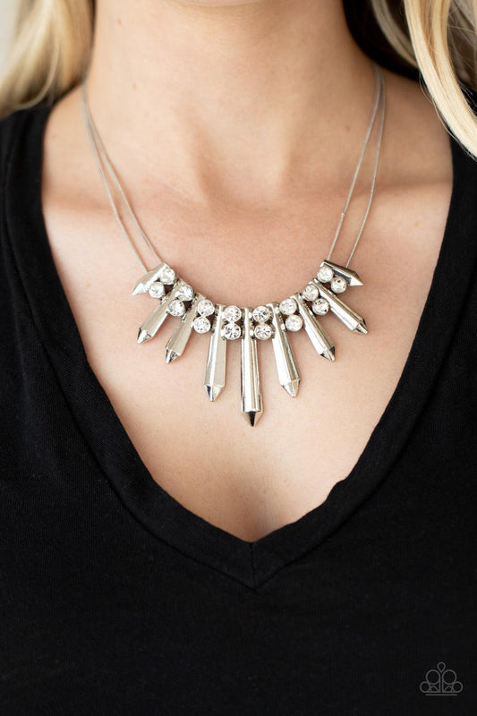 Dangerous Dazzle White Necklace - Jewelry by Bretta - Jewelry by Bretta